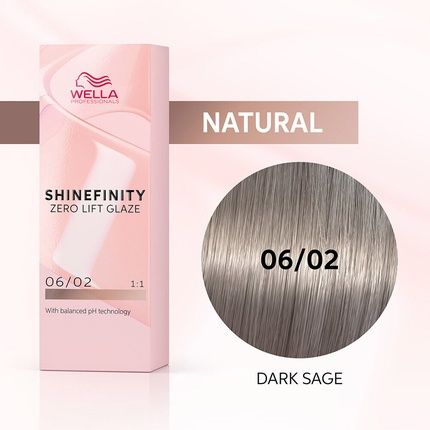 Wella Shinefinity Dark Sage 06/02 Natural Dark Blonde Matt Demi-Permanent Hair Color 60Ml