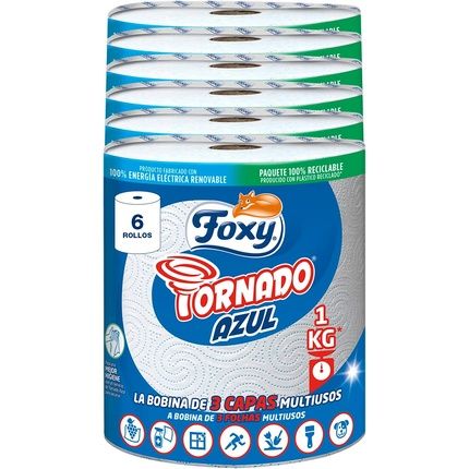 Foxy Tornado Blue 3 Layers Multi-Purpose Roll