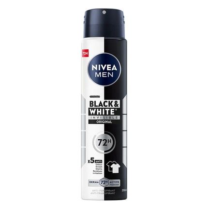 Nivea Men Black & White Invisible Original Antiperspirant Spray 250Ml
