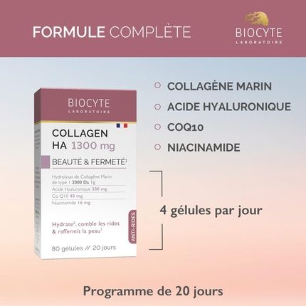 Biocyte Collagen Ha 1300Mg - Hydrates, Fills Wrinkles, Firms Skin