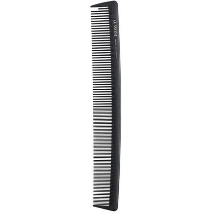 T4B Lussoni Cutting Comb Carbon Haircutting Comb For All Hair Types With Antistatic And Negative Ions, Coarse And Fine Teeth 106