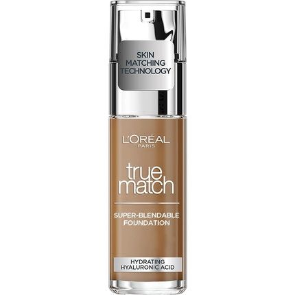 L'Oreal Paris True Match Liquid Foundation With Hyaluronic Acid And Spf 17 30Ml 8.5W Toffee