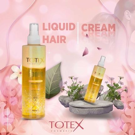 Totex Honey Hair Conditioner Spray Leave-In 2 Phase Conditioning Liquid Hair Cream Detangler & Smooth 300Ml