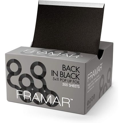 Framar Black Embossed Pop Up Hair Foil For Highlighting And Coloring 500 Pack