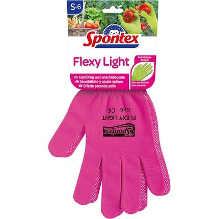 Spontex Flexy Light Flexible Women'S Gloves For Garden And Hobby Work With Anti-Slip Dots Textile Knit Size S - Image 3