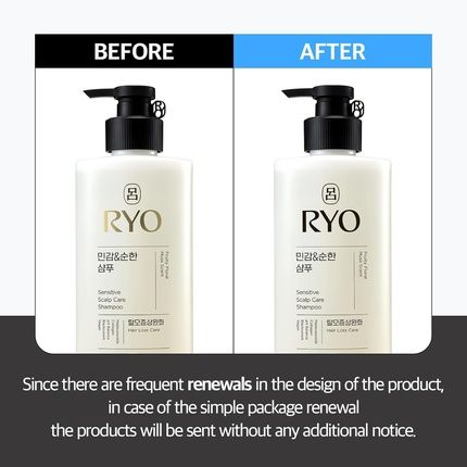 Ryo Sensitive Scalp Care Shampoo With Korean Ginseng And Caffeine