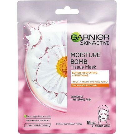 Garnier Moisture Bomb Sheet Mask With Hyaluronic Acid & Chamomile 28G