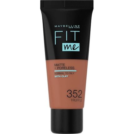 Maybelline Fit Me Foundation Matte & Poreless Full Coverage Blendable For Normal To Oily Skin 30Ml 352 Truffle