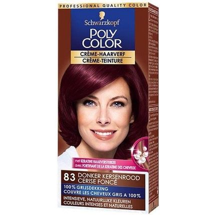 Poly Color Creme Hair Dye 83 - Dark Cherry Red - Image 3