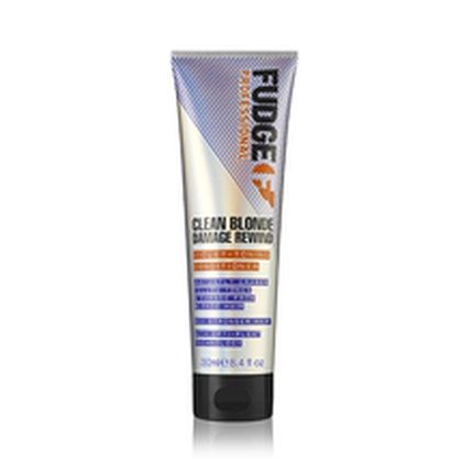 Fudge Professional Clean Blonde Damage Rewind Violettoning Conditioner 250Ml Toning Conditioner For Blonde Hair