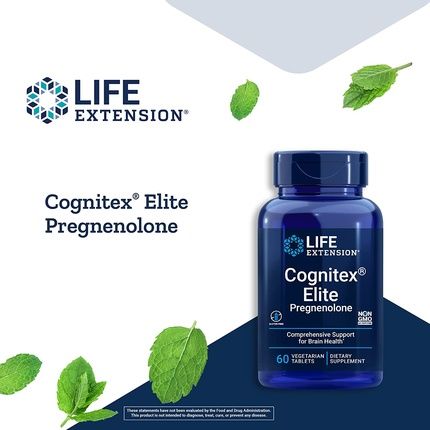 Life Extension Cognitex Elite Pregnenolone Brain Health Supplement 60 Vegetarian Tablets - Image 3