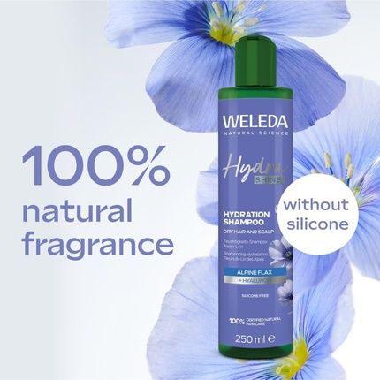 Weleda Hydra Shine Shampoo With Hyaluron And Alpine Flax For Hydration And Hair