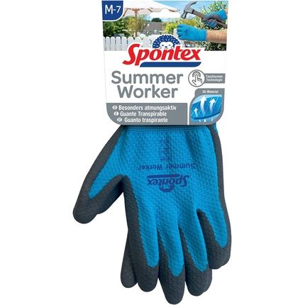Spontex Summer Worker Gloves With Pu Coating En 388 Touchscreen Compatible Lightweight And Breathable Size M/7