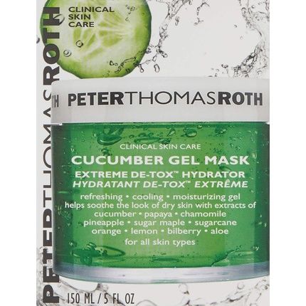 Cucumber Gel Mask Extreme De-Tox Hydrator Cooling And Hydrating Facial Mask 150Ml