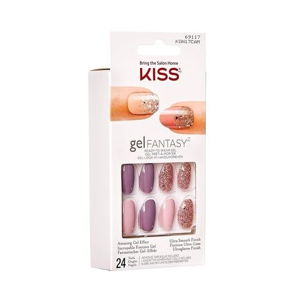 Kiss Gel Fantasy Nails Kgn17 No Pressure With Adhesive Tabs And Glue - Image 3