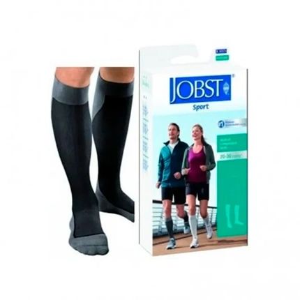 Jobst Sport Socks Black Grey Size 2 - Pack Of 2