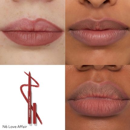 By Terry Hyaluronic Lip Liner Pencil Defines The Lips Creamy Hydrating Formula Intensely Pigmented Long-Lasting Coverage Vegan Love Affair 0.05Oz