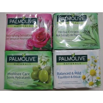 Palmolive Naturals Moisture Care Bar Soap With Aloe Extract & Olive Oil 4 X 90G