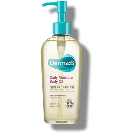 Derma B Daily Moisture Body Oil For Dry Skin 99% Natural Origin With Argan Oil And Sweet Almond Oil 6.78 Fl Oz 200Ml