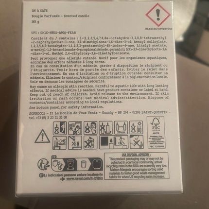 New With Tag New In Box Maison Margiela Replica On A Date Scented Candle - Image 3