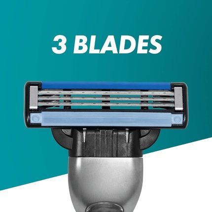 Gillette Mach3 Men'S Razor With 12 Razor Blade Refills 3 Blades For A Smooth Shave Fits All Mach3 Handles - Image 3