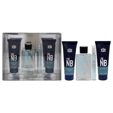 New Brand Prestige The New Brand Gift Set For Men 4 Piece Set Including 33Oz Eau De Toilette Spray 05Oz Eau De Toilette Spray 44Oz Shower Gel And 44Oz After Shave