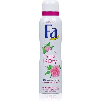 Fa Fresh & Dry Peony Sensor Bed Antiperspirant Spray 150Ml