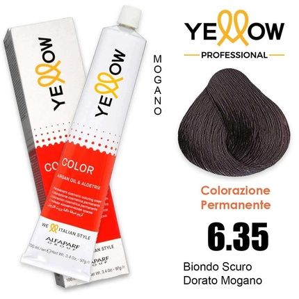 Yellow Alfaparf Yellow Color Permanent 6.35 - 100Ml