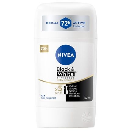 Nivea Black & White Silky Smooth Antiperspirant Stick 50Ml