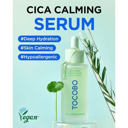 Tocobo Cica Calming Serum Korean Vegan Soothing Face Serum With Cica And Tea Tree
