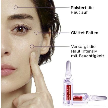 L'Oreal Paris Hyaluronic Ampoules Revitalift Filler Anti-Ageing Face Care 7-Day Treatment With Hyaluronic Acid 7X1.3Ml