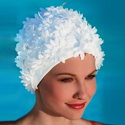 Fashy Flower Bathing Cap White - Image 3