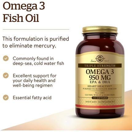 Solgar Omega-3 with EPA and DHA High Potency 1764mg 100 Capsules - Image 3