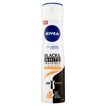 Men Black & White Invisible Anti-Perspirant Deodorant Spray 125Ml