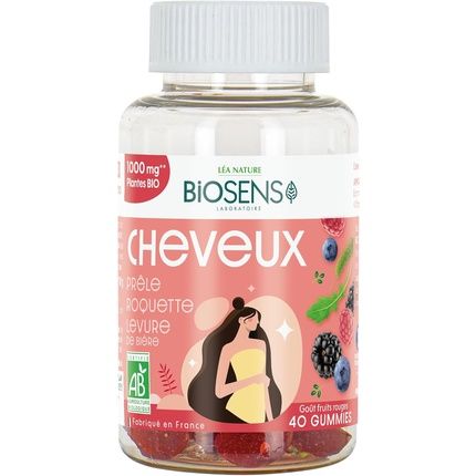 Biosens Hair Gummies Organic Food Supplement Promotes Growth
