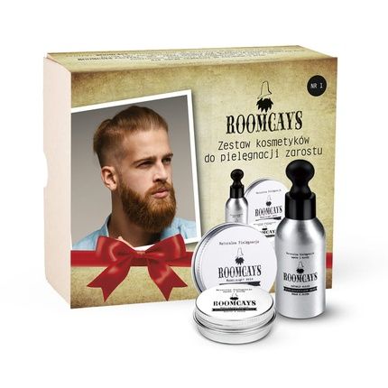 Roomcays Beard Care Set - Oil 50Ml, Balm 30Ml, Wax 30Ml