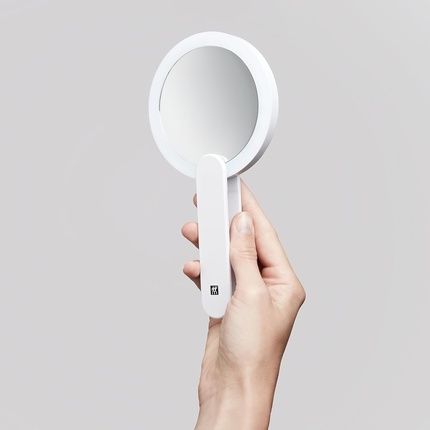 Zwilling 10X Magnification Rechargeable Led Cosmetic Mirror With 360Deg Rotating Handle White - Image 3
