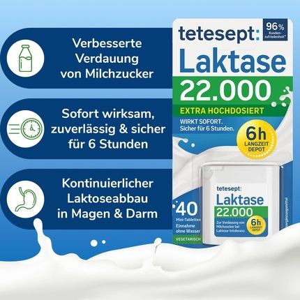 Tetesept Lactase 22000 40 Tablets - Image 3