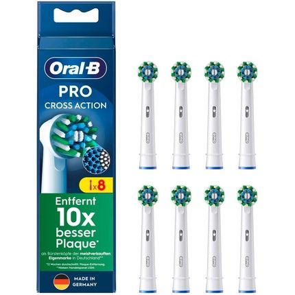 Oralb Pro Crossaction Electric Toothbrush Heads 8 Pack Superior Teeth Cleaning With Innovative Xshaped Bristles