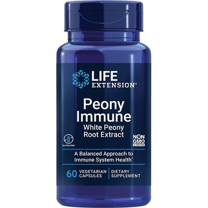 Life Extension, Peony Immune Peony, 600 Mg, 60 Vegan Caps