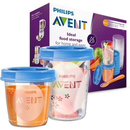 Philips Avent Scf721/20 Baby Food Storage Cups 180/240Ml
