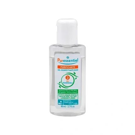 Puressentiel Purifying Hand Sanitizing Gel 80 Ml With Aloe Vera Natural Alcohol And 3 Essential Oils