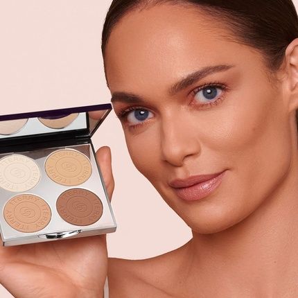 By Terry Hyaluronic Hydra-Powder Palette 4-Shade Vegan Contour Palette For Flawless And Matte Complexion Fair To Medium