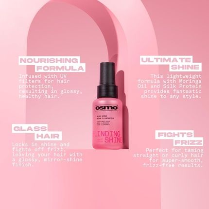 Osmo Blinding Shine Serum For Straight & Curly Hair With Moringa Oil & Silk