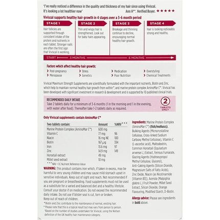 Viviscal Hair Growth Tablets For Women 60 Tablets