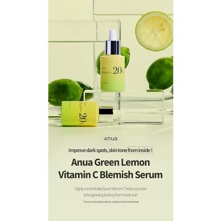 Anua Green Lemon Vitamin C Serum With Vitamin E, Hyaluronic & Ferulic Acid 0.67 Fl.Oz 20Ml