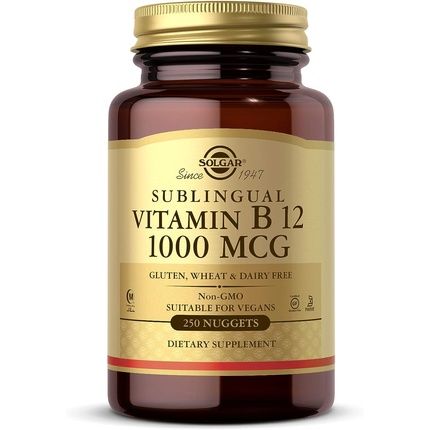 Solgar Vitamin B12 1000Mcg Sublingual Chewable Nuggets - Reduces Fatigue And Supports Energy Release - Vegan