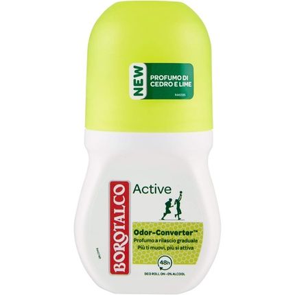 Borotalco Roberts Active Cedar And Lime Deodorant Roll-On 50Ml