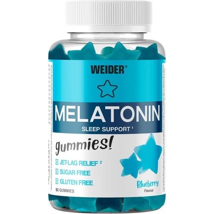 Weider Melatonin Gummies 60 Blueberry Flavored 1Mg