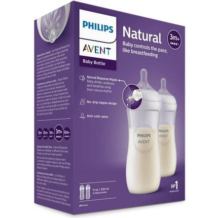 Avent Natural Response Bottle 330Ml - Pack Of 2